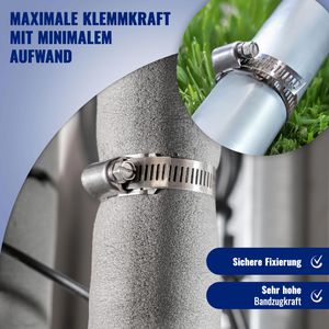 Produktbild für Schlauchschelle Poppstar 1011034, W2, Set, 6m