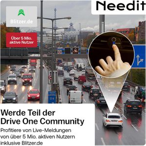 Produktbild für Blitzerwarner Needit Drive One 2, 7510, mit Batterie