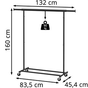 Produktbild für Garderobenständer Songmics HSR13BKV1, schwarz
