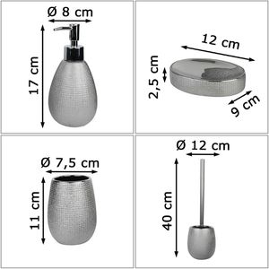 Produktbild für Badaccessoires-Set Axentia Hollywood, 4-teilig