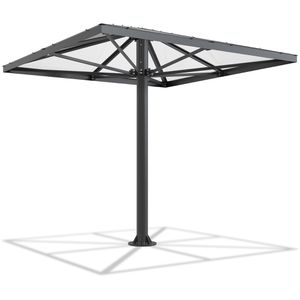 Produktbild für Personenunterstand WSM Regensburg 430, anthrazit, aus Metall
