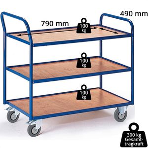 Produktbild für Tischwagen Rollcart 08-7435, aus Metall &amp; Holz