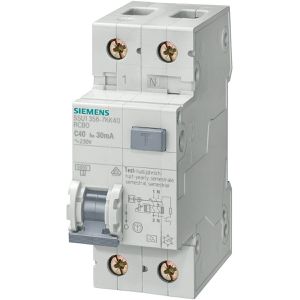 FI-LS-Schalter Siemens 5SU1356, 230 V / 400 V, 6 kA, 1-polig+N