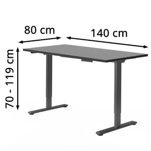 Produktbild für Schreibtisch FlexiSpot E1B Pro, schwarz / schwarz