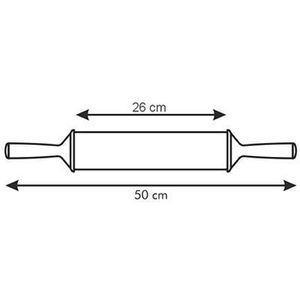 Produktbild für Nudelholz Tescoma Delicia 630182, Kunststoff