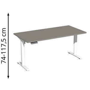 Produktbild für Schreibtisch Geramöbel Elevate Home, onyx / weiß