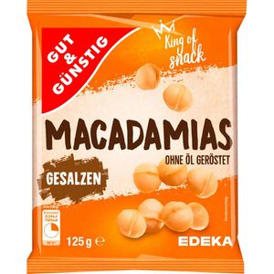 Macadamia GutundGünstig geröstet, gesalzen, 125g