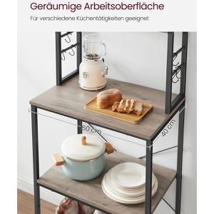 Produktbild für Küchenregal Vasagle KKS024B02, graubraun