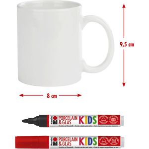 Produktbild für Porzellanstifte Marabu KiDS Porcelain &amp; Glass, Tassenset Tim