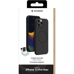 Produktbild für Handyhülle Bigben Soft-Flex Case, MagSafe, schwarz