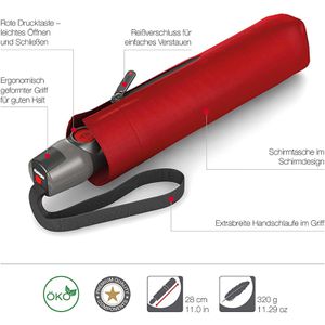 Produktbild für Regenschirm Knirps T.200 M Duomatic, red, sturmfest
