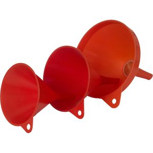 Trichter Hünersdorff 951600, rot, 3-teiliges Set