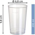 Zusatzbild Trinkbecher Papstar 16135, transparent, PP, 0,2 l