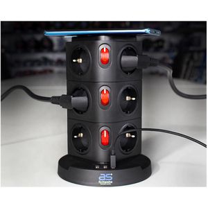 Produktbild für Steckdosenwürfel as-Schwabe 18222, mit 2m Kabel