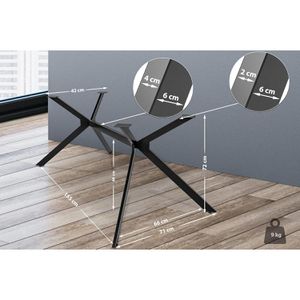 Produktbild für Tischbein CLP Cascada M 323439, schwarz aus Metall