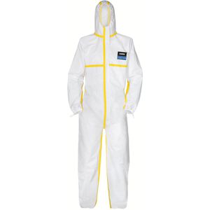 Schutzanzug Uvex 3B chem light Overall, weiß-gelb