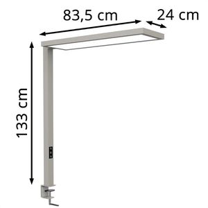 Produktbild für Schreibtischlampe Maul Maulsenja, silber, LED, dimmbar