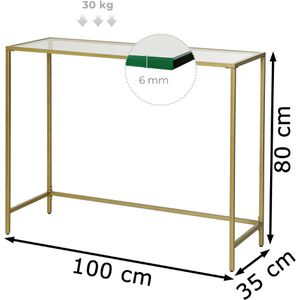 Produktbild für Konsolentisch Vasagle LGT26G, gold