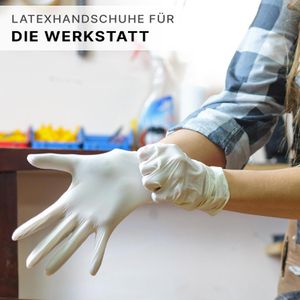 Produktbild für Einmalhandschuhe Arnomed Latex PF, natur, 100 Stück