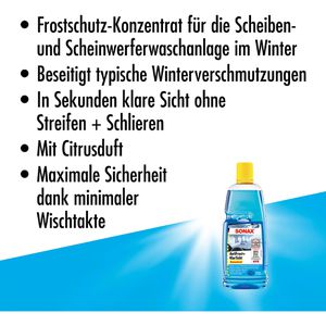 Sonax Scheibenfrostschutz AntiFrost & KlarSicht, bis -30°C, Konzentrat, 1  Liter – Böttcher AG