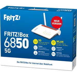 Produktbild für WLAN-Router AVM FRITZ!Box 6850 5G v2, 20003180, 5G
