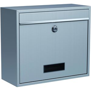 Produktbild für Briefkasten BASI BK 900, silber, aus Edelstahl