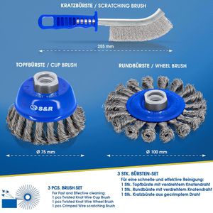 Produktbild für Drahtbürste S&amp;R 135.003.003, Hand-, Topf- &amp; Rundbürste
