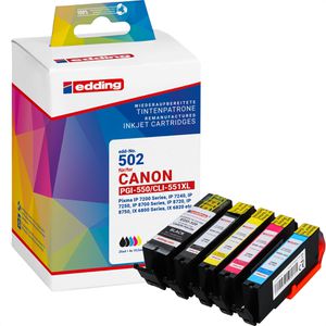 Produktbild für Tinte Edding EDD-502 für Canon PGI-550PGBK XL + CLI-551 XL
