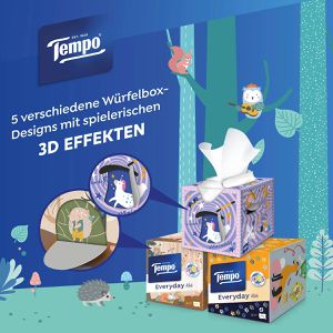 Produktbild für Taschentücher Tempo Everyday Kids Cube, Box