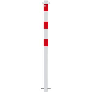 Produktbild für Absperrpfosten Schake 460B/2, 2 Ösen, rot/weiß, aus Metall