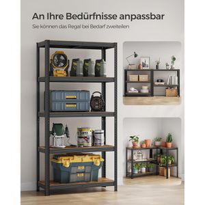 Produktbild für Schwerlastregal Songmics 5 Holzböden