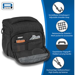 Produktbild für Kameratasche Pedea FASHION Gr. L, aus Polyester, schwarz