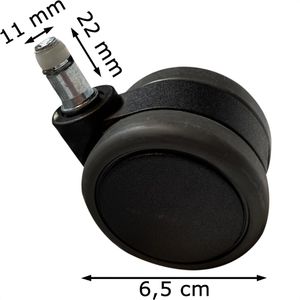 Produktbild für Stuhlrollen interstuhl 4003, 5 Stück