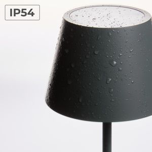 Produktbild für Tischlampe Rolf-Kern Club, grau mit LED