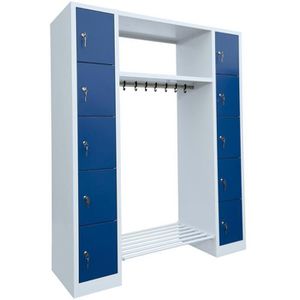 Produktbild für Schließfachschrank Lüllmann 525521, blau