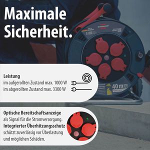 Produktbild für Kabeltrommel Brennenstuhl Professional 300KU, 40m