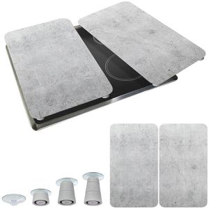 Produktbild für Herdabdeckplatte Wenko Betonoptik, aus Sicherheitsglas