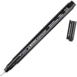 Produktbild für Fineliner Tombow Mono drawing pen Fine Set, schwarz