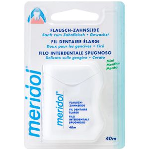 Meridol Zahnseide Flausch-Zahnseide, gewachst, mit Minzgeschmack, 40 m