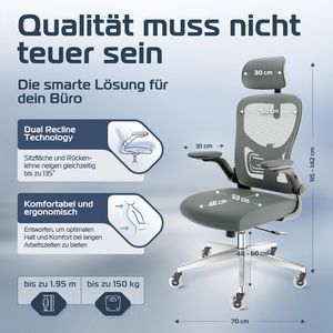 Produktbild für Bürostuhl CLOUVOU SmartSeat