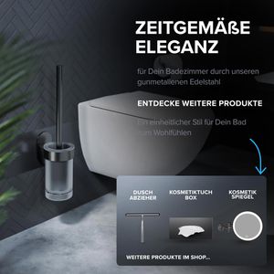 Produktbild für WC-Bürste ovimar Toilettenbürste Glittertind, gunmetal
