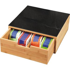 Teebox Kesper 58951, für Teebeutel, natur, aus Bambus
