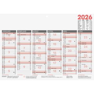 Tischkalender Brunnen 1070140006, Jahr 2026
