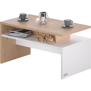 Couchtisch CASARIA Sacramento, aus Holz, eiche / weiß