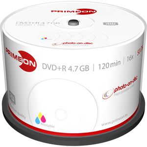 DVD-Rohlinge PRIMEON 2761226, bedruckbar, DVD+R