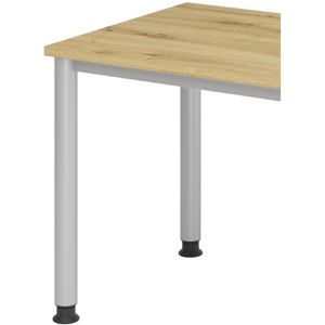 Produktbild für Schreibtisch Hammerbacher H-Serie, asteiche / silber