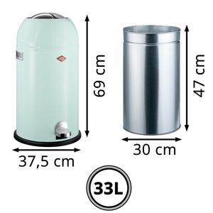 Produktbild für Mülleimer Wesco Kickmaster, mint
