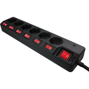 Produktbild für Steckdosenleiste LogiLink LPS233, mit 1,5m Kabel