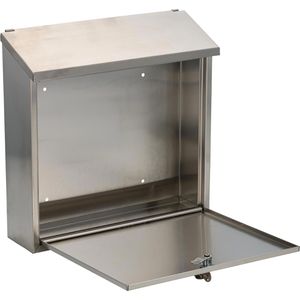 Produktbild für Briefkasten Alco 8603, silber, aus Edelstahl