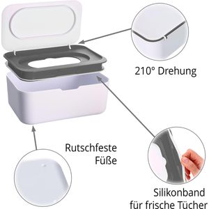 Produktbild für Feuchttücherbox Böttcher-AG weiß / grau